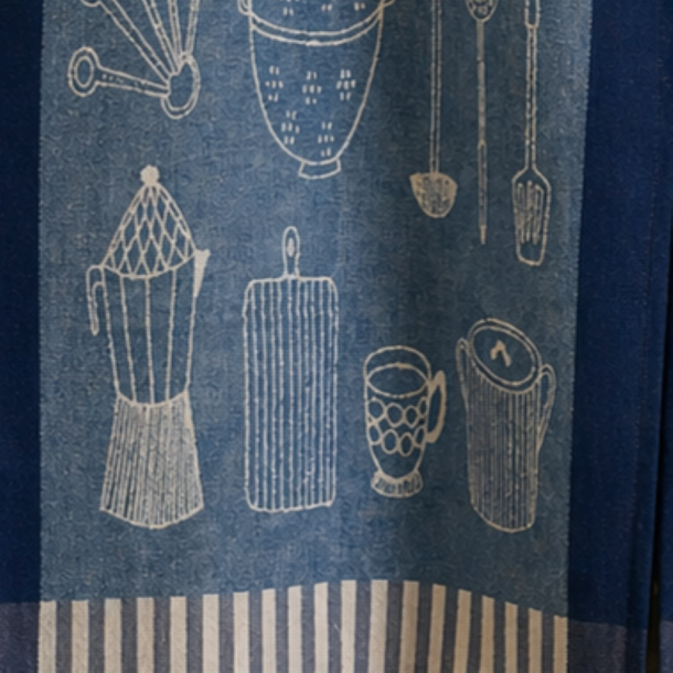 Viskestykke, Cucina, Bl�lige Nuancer, 50x70cm, bomuld