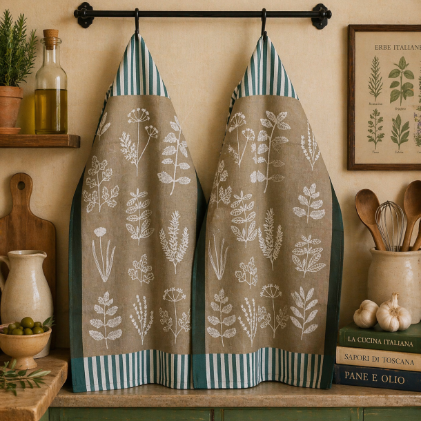 Viskestykke, Cucina, Gr�nlige Nuancer, 50x70cm, bomuld