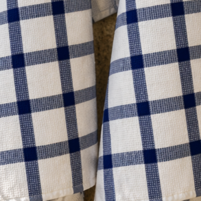 Viskestykke, Checks, M�rkebl�, 50x70 cm