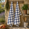 Viskestykke, Checks, M�rkebl�, 50x70 cm