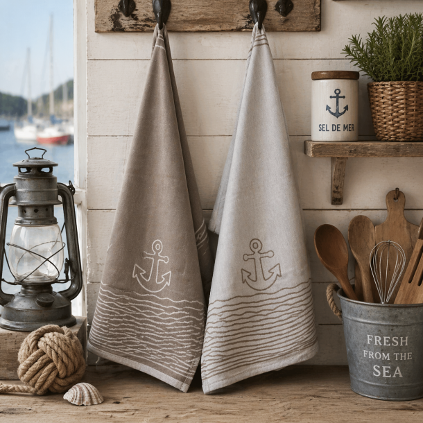 Viskestykke, Nautilus, M�rk Sand, 50x70cm, Lasa