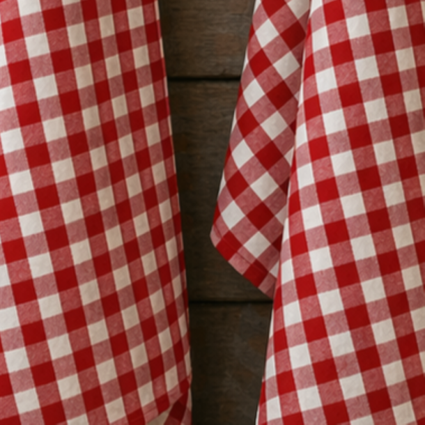 Viskestykke, K�kkentern, R�d, 50x70cm, bomuld