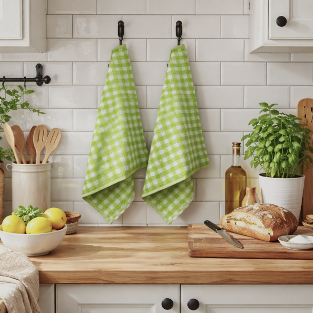 K�kken- og g�steh�ndkl�de, Pure Squares, Pistacie