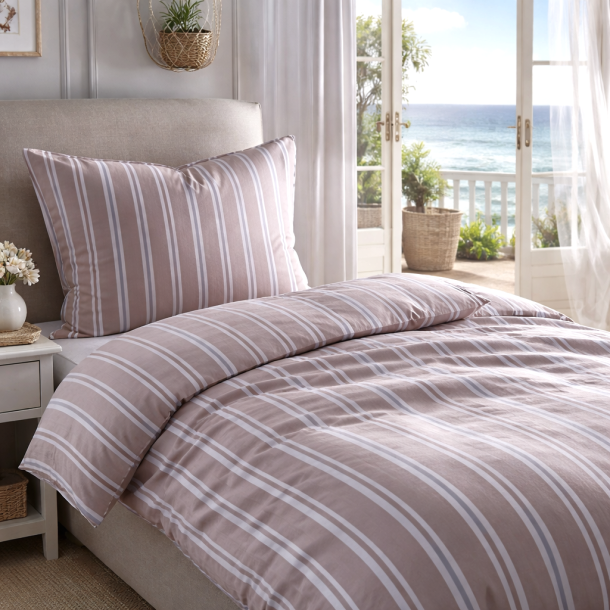 bySKAGEN Senget�j - Foggia - Bomuldspercale - Stribet