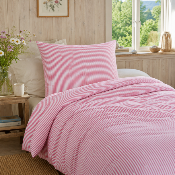 bySKAGEN Senget�j - Kirsten - Bomuldspercale - Rosa stribet