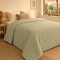Senget�ppe, Ellen, Off White/Light Green, Bomuld, 140x260 cm