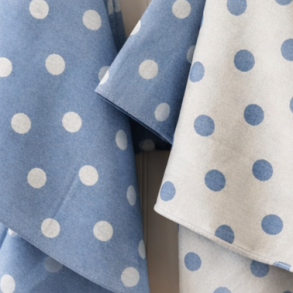 Viskestykke, Spot, bl�, prikket, 50x70cm, bomuld, Lasa