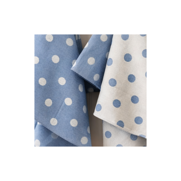 Viskestykke, Spot, bl�, prikket, 50x70cm, bomuld, Lasa