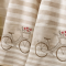 Viskestykke, Cykel M/blomsterkurv, 50x70cm, H�r/Bomuld