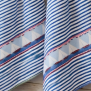 Viskestykke, Sejlb�d, 50x70cm, Bomuld Jacquard