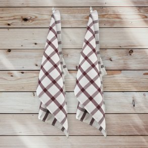 Viskestykke, Checks, Mrkerd, 50x70 cm