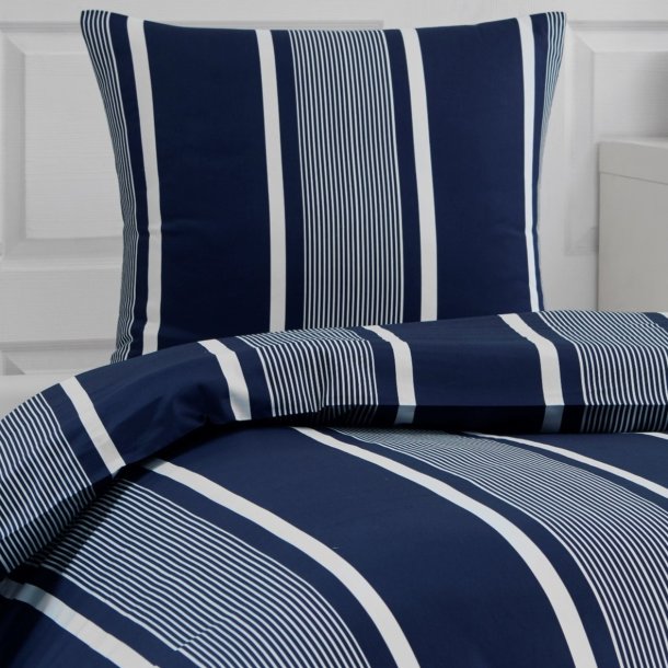 Sengetj, Sille, Bomuldspercale, Mrkebl striber