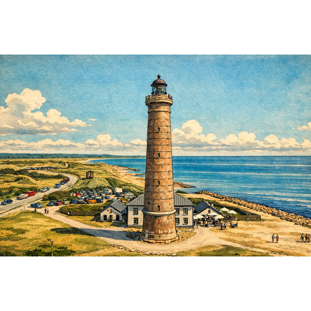 Plakat af Det Gr� Fyr, Skagen Modern Studio, Kunstprint, A2