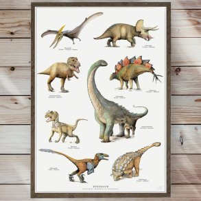 Plakat - Dinosaur - Strrelse A2 (nr. 41)