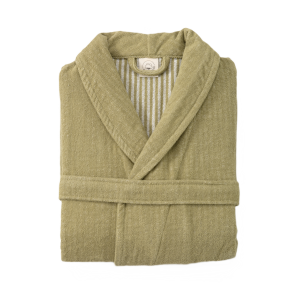 Badekbe, Unisex, Effi strib, Oliven, Bomuld