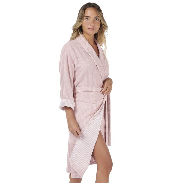 Badek�be, Unisex, Effi strib, Rosa, Bomuld