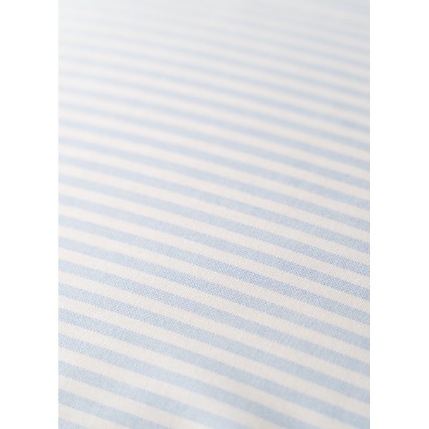 Brnesengetj, Emilie, Lysebl stribet, 100% Bomuldspercale 100x140 / 40x45 cm (Junior)