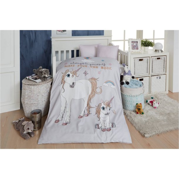 Baby sengetj, Unicorn, M&P, 70x100cm, Bomuldssatin
