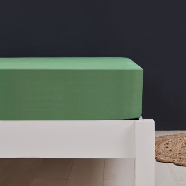 Faconlagen, Grn, Skagen, Bomuldssatin 160x200x30 cm