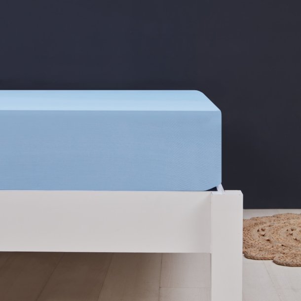 Faconlagen, Lysebl, Skagen, Bomuldssatin 120x200x30 cm