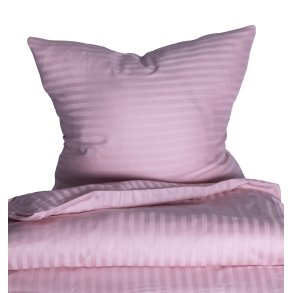 bySKAGEN Sengetj - Elena - Bomuldssatin - Rosa stribet