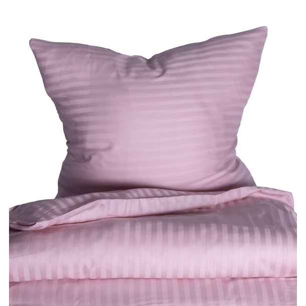 Sengetj, Elena, stribet bomuldssatin, Rosa