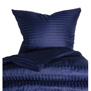 bySKAGEN Sengetj - Elena - Bomuldssatin - Navy stribet