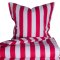 Sengetj, Amalie, Renforc Bomuld, Bred stribet, Rd 140x200 / 60x63 cm (alm.)