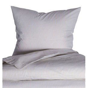 bySKAGEN - Sengetj - Bodil - Bomuldspercale - Mosgrnne striber