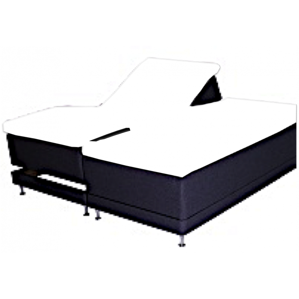 H-lagen, Splitlagen, 180x200x10, Hvid, Bomuldssatin