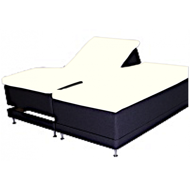 H-lagen, Splitlagen, 180x200x10, Hvid, Bomuldssatin