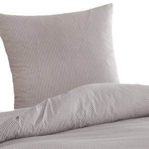 bySKAGEN Sengetj - Heidi - Bomuldspercale - Mocca mousse striber