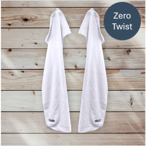 Hndklde, Hvid, Zero twist, Bomuld,