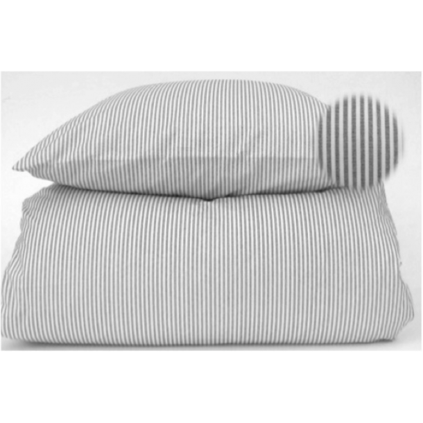 Pudebetrk, Josefine, Bomuldspercale, Gr striber 50x70 cm