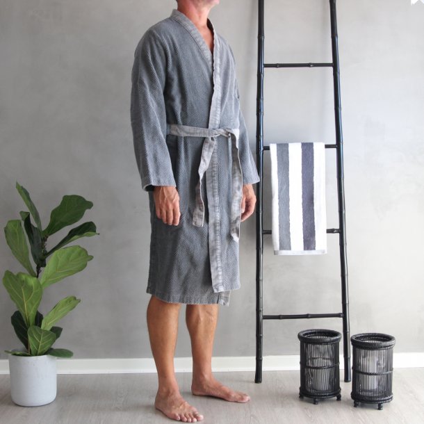 Badekbe Herre, Zeta, 100% Bomuld, Stone washed, Gr