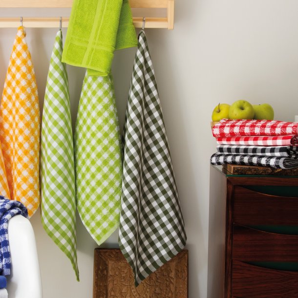 Viskestykke, Kkkentern, Oliven, 50x70cm, bomuld