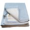 Vatt�ppe, Quiltet,  m/lysebl� og hvide striber, 130x180cm, bySKAGEN