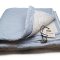 Vatt�ppe, Quiltet,  m/lysebl� og hvide striber, 130x180cm, bySKAGEN