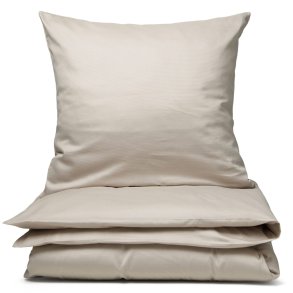 Elegant dobbyv�vet�senges�t - Sand - 100% bomuld - EG