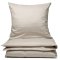 Elegant dobbyv�vet�senges�t - Sand - 100% bomuld