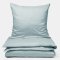 Elegant dobbyv�vet�senges�t - Baby Blue - 100% bomuld
