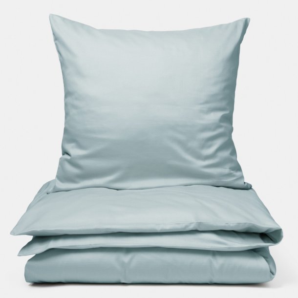 Elegant dobbyv�vet�senges�t - Baby Blue - 100% bomuld