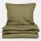 Elegant dobbyv�vet�senges�t - Dusty Green - 100% bomuld