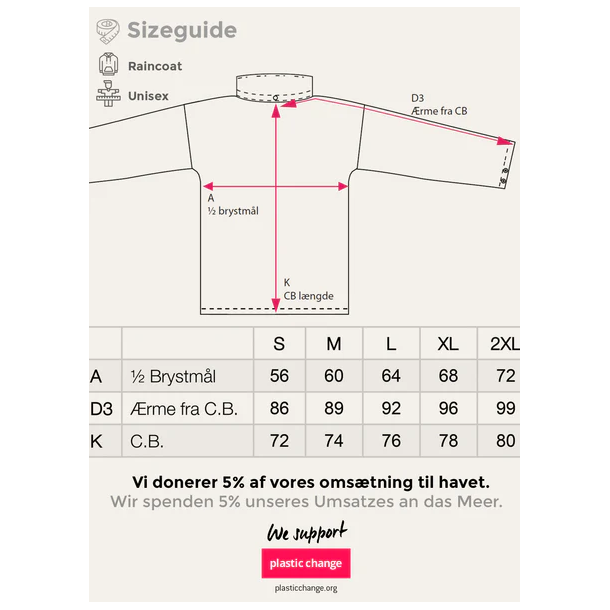 Klassisk regnfrakke med maritimt look