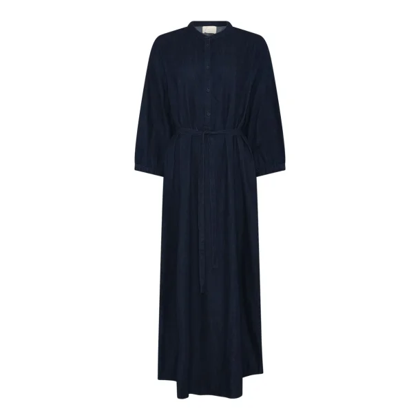 Lang Denim kjole, Madrid, mrkebl, 7/8 rmer, One size, Frau