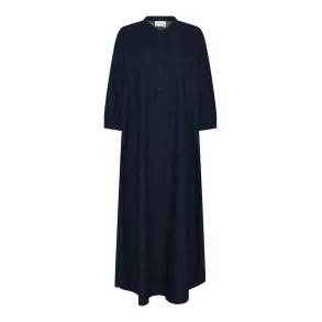 Lang Denim kjole, Madrid, mrkebl, 7/8 rmer, One size, Frau