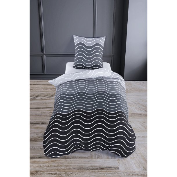 bySKAGEN Sengetj - Mare - Bomuldssatin, Gr blgestribet