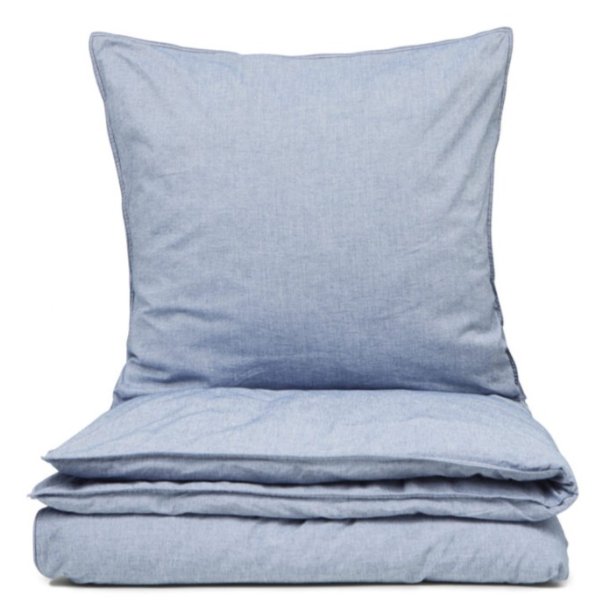 Senget�j i 100% bomuld �  Bl� i eksklusivt Chambray-look