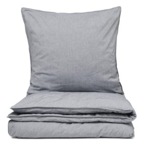 Senget�j i 100% bomuld �  Gr� i eksklusivt Chambray-look - EG
