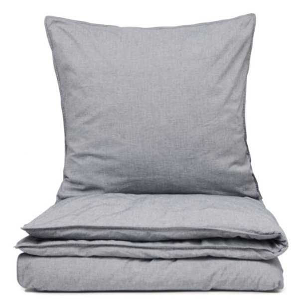 Senget�j i 100% bomuld �  Gr� i eksklusivt Chambray-look